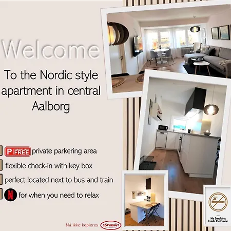 Nordic Style Apartment In Central Aalborg Exterior photo